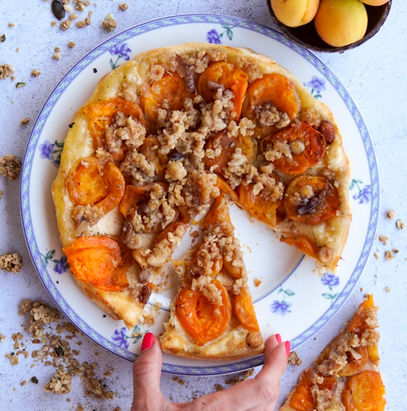 Fr : Tarte tatin vegan / En : Vegan upside down apricot pie