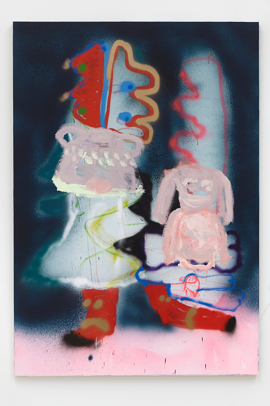 Marco Pariani Dressed like a Baby, 2021 Oil, acrylic and enamel on canvas 72 x 50 inches