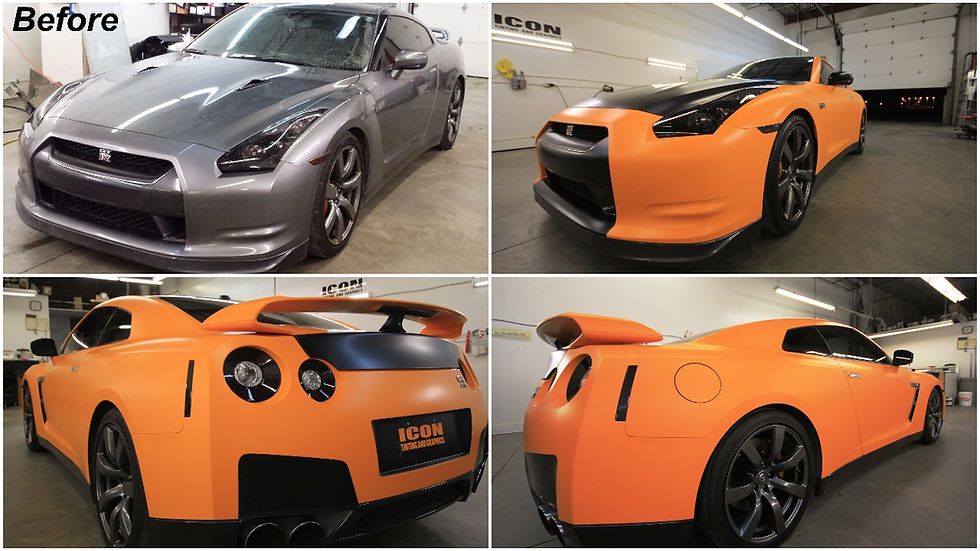 Icon Tinting and Graphics Complete GTR Vinyl Vehicle Wrap