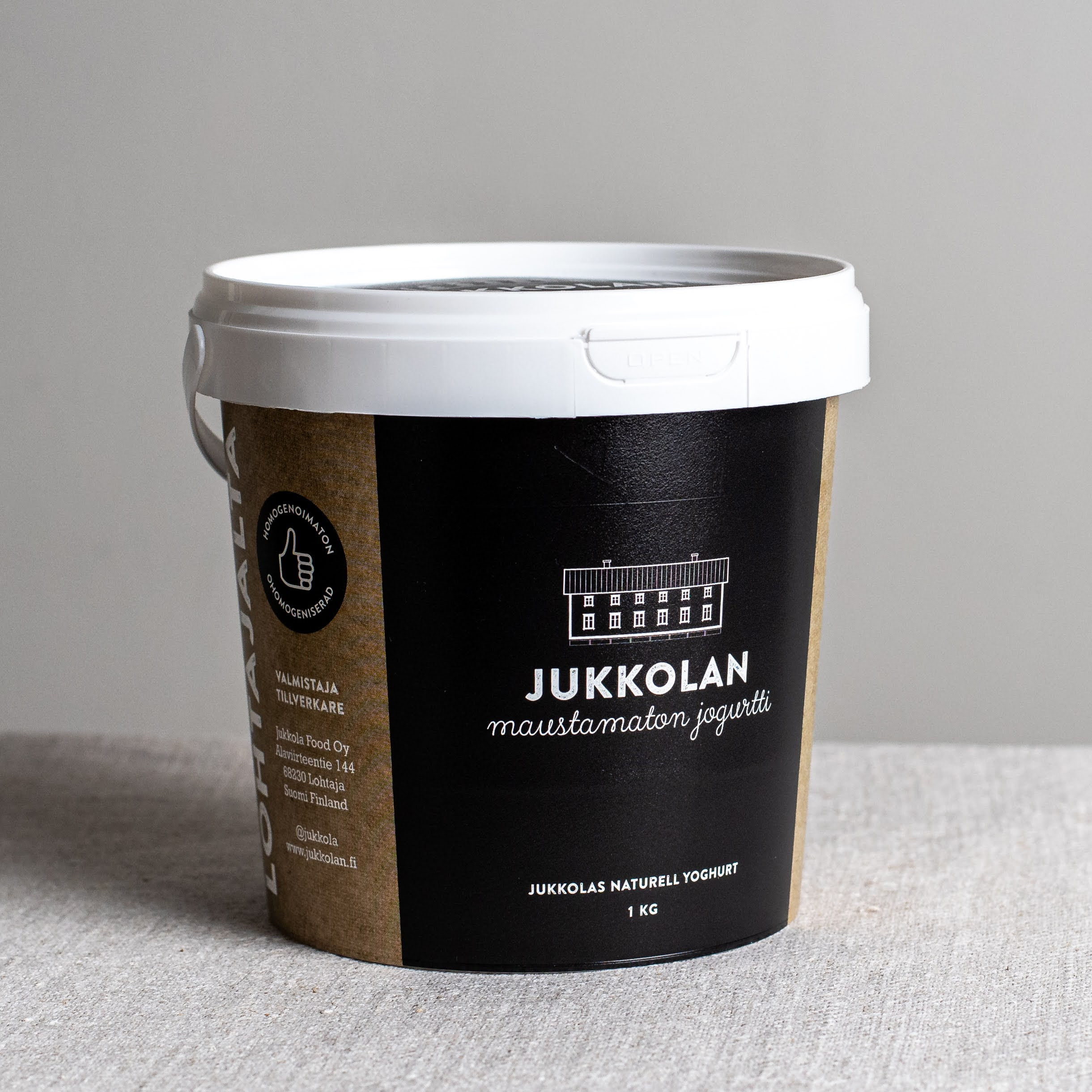 Jukkolan maustamaton jogurtti 1 kg