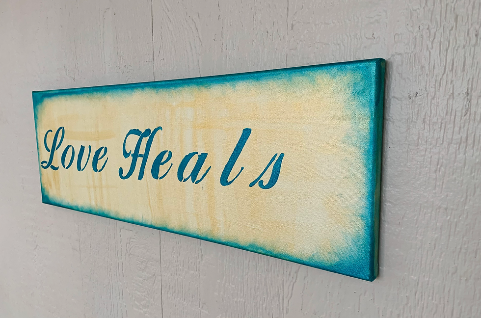 Thumbnail: Hand painted and ready to hang 8x24 inspirational canvas wall sign by local arti