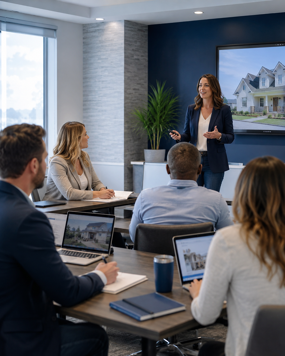 Instructor leading Texas real estate continuing education classes