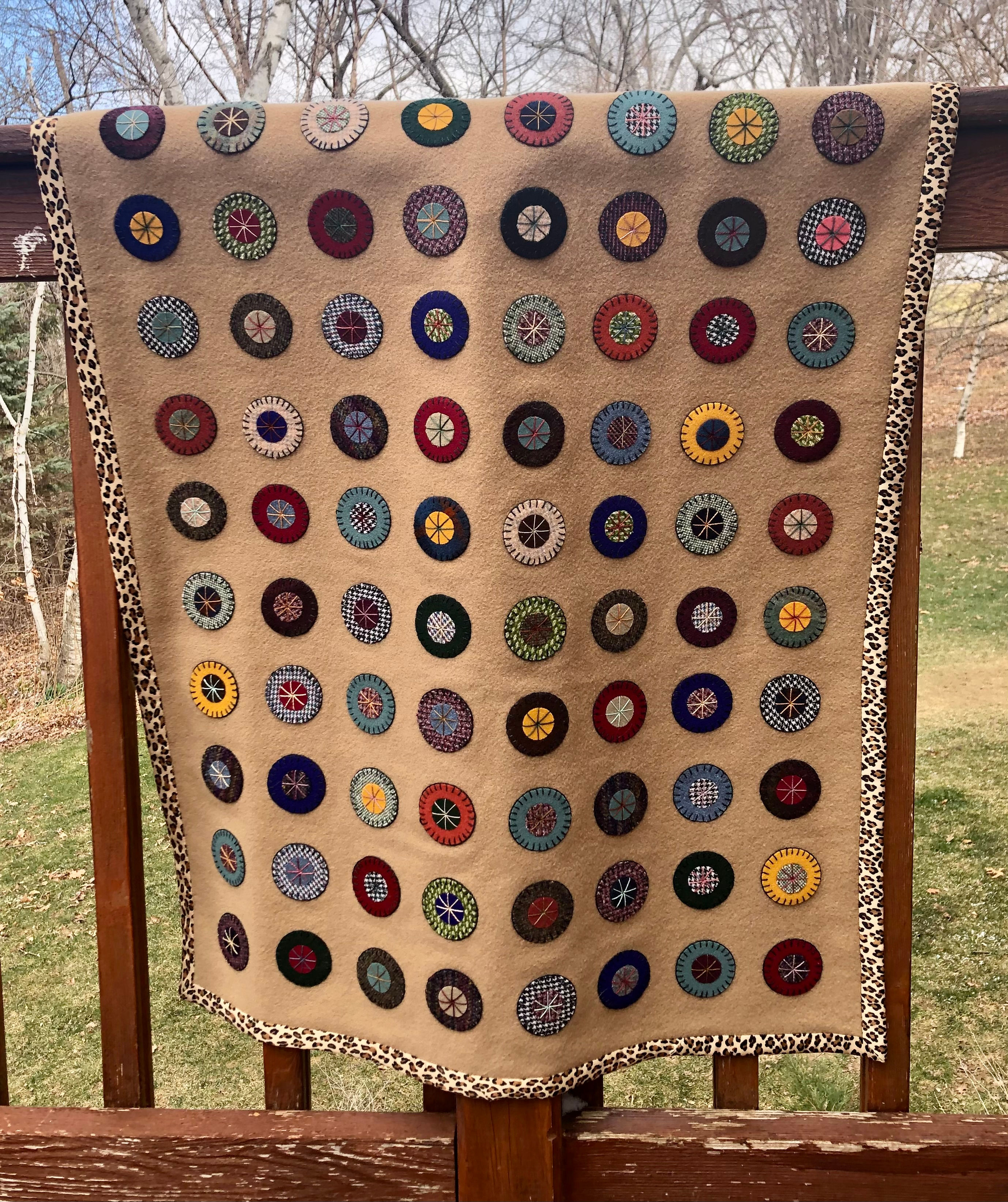 Upcycled Wool Penny Lap Throw