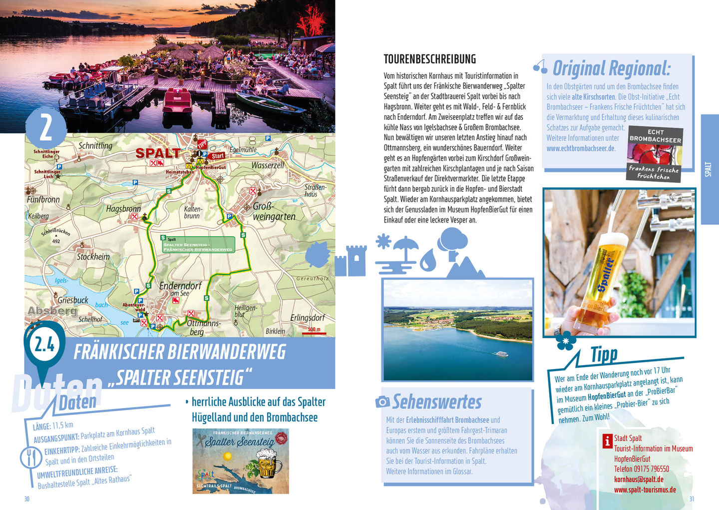 bilder aus dem aktuellen Wanderwege flyer vom Landkreis roth