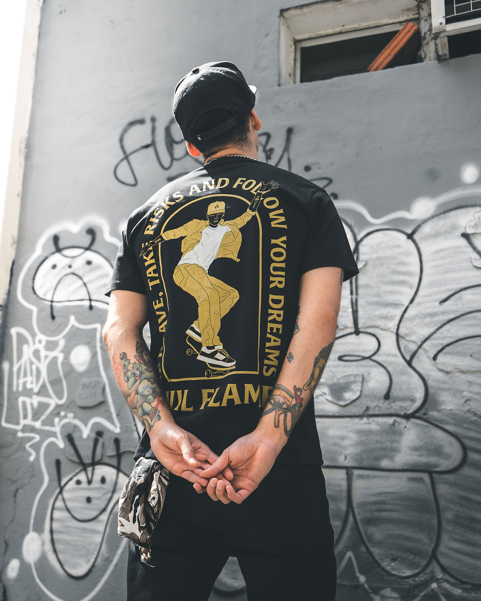Man Looking at Graffiti