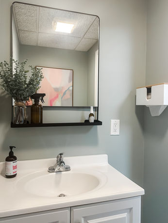 Wellness center bathroom