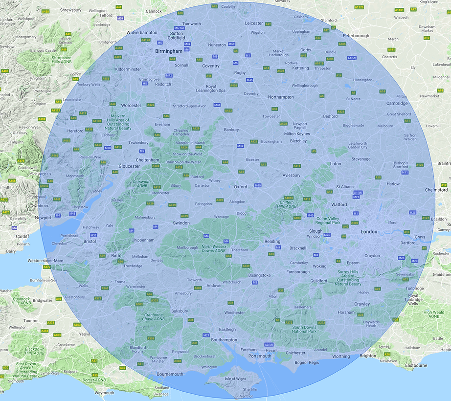 Guttering service Map