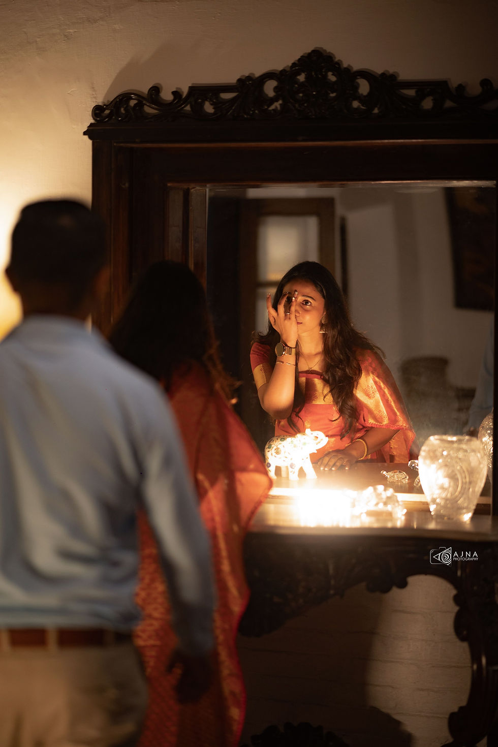 Wedding couple portrait by Ajna Photography in Madikeri, Coorg