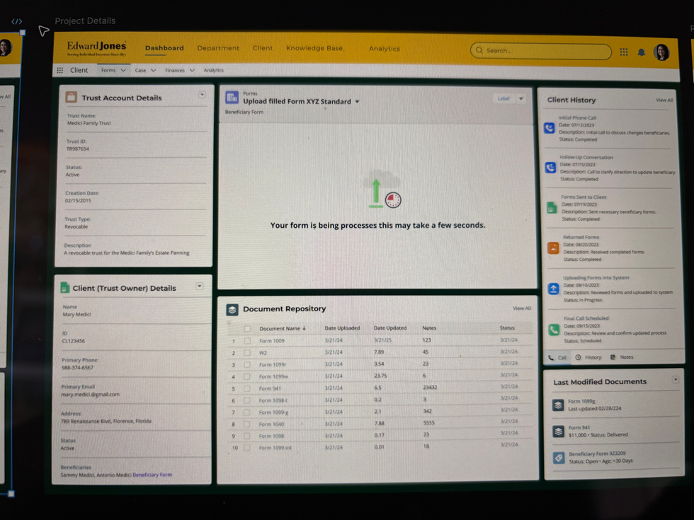 Edward Jones Portal Redesign with AI integration