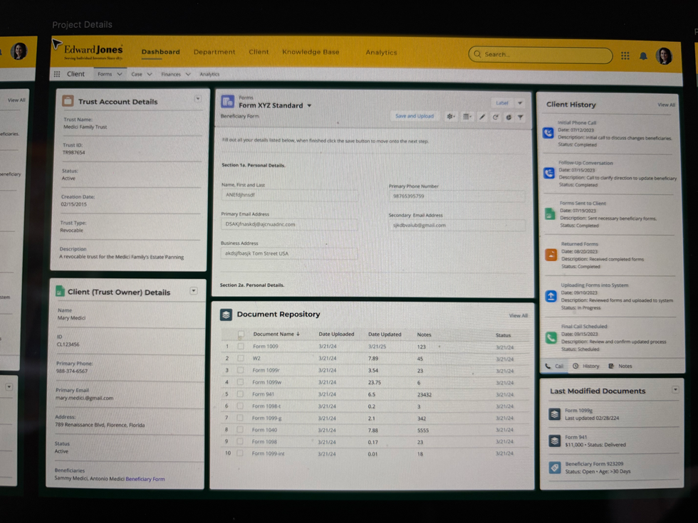 Edward Jones Portal Redesign with AI integration