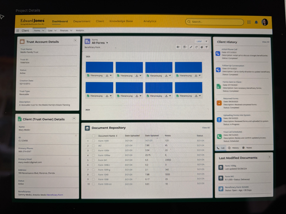 Edward Jones Portal Redesign with AI integration