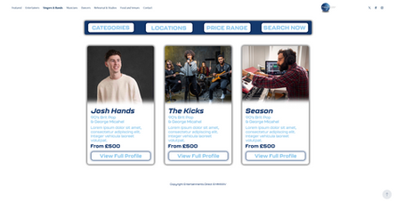 Original website acts listing.