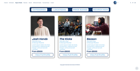Original website acts listing.