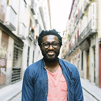 Smiling Man with Glasses
