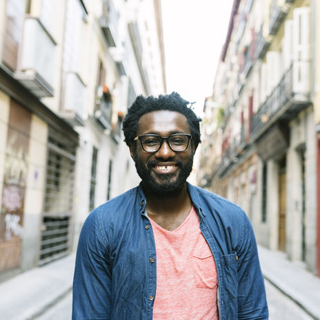 Smiling Man with Glasses