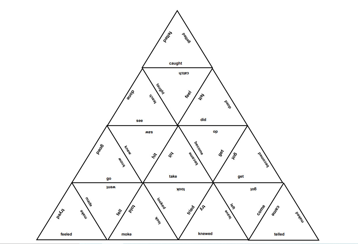 Puslespill - engelsk - verb