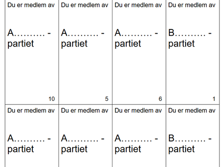 Noen aktiviteter til valget