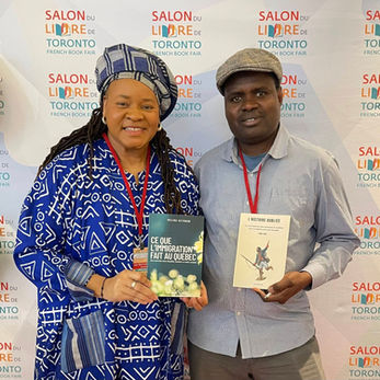 Mélina Seymour et Dr Amadou Ba, au Salon du livre de Toronto