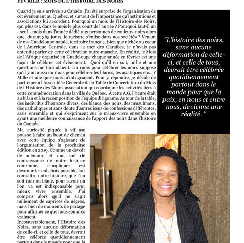 Africa Mondo Magazine, parution du mois de février, édition spéciale MHNQ 2019