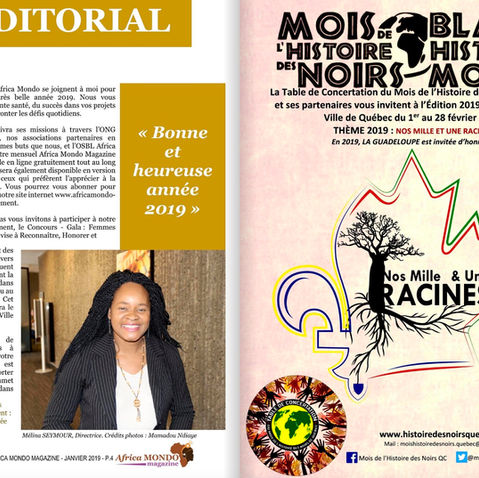 Africa Mondo Magazine, parution du mois de janvier