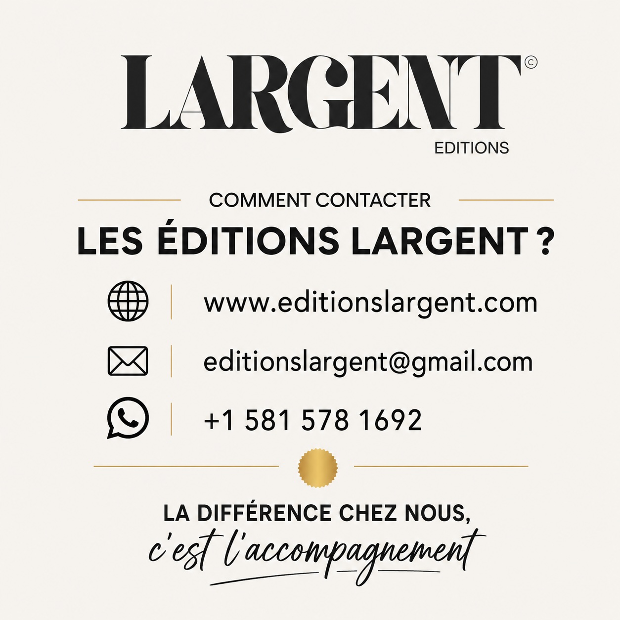 Photo du rédacteur: Éditions LARGENT