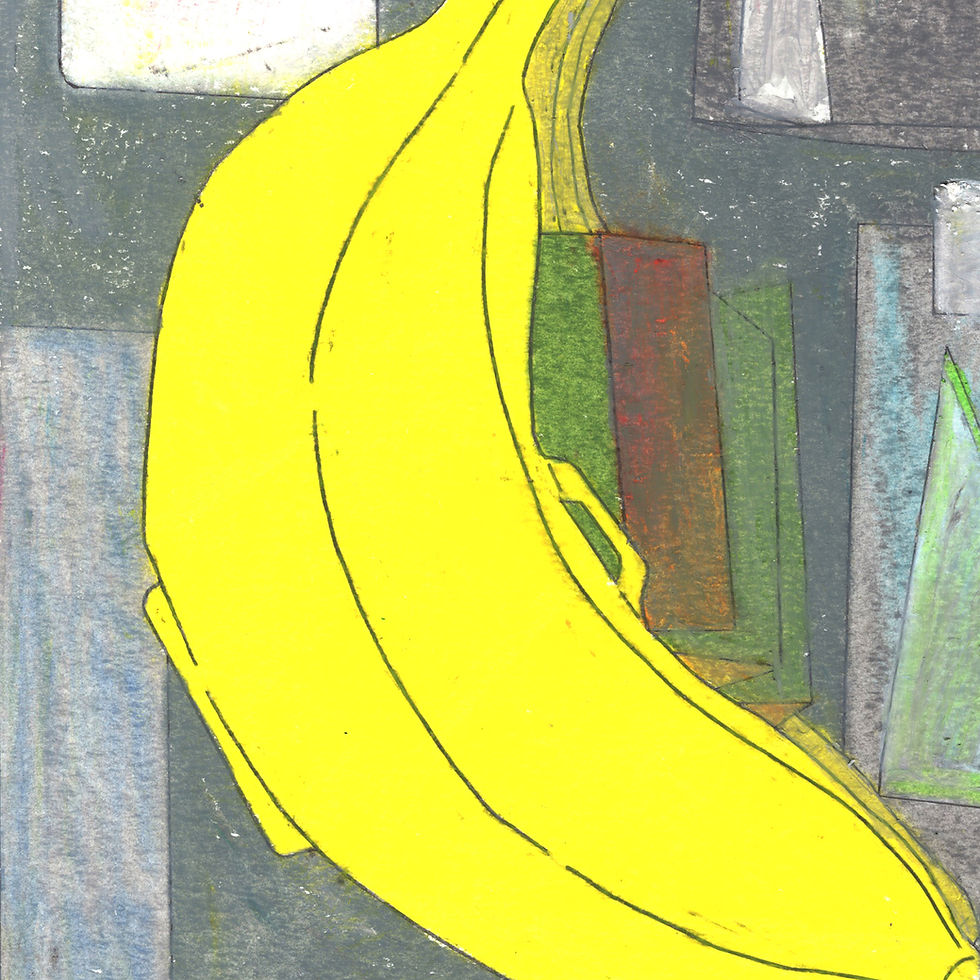 Miniaturbild: Yitong Feng — Banana Case / Ölpastelmalerei