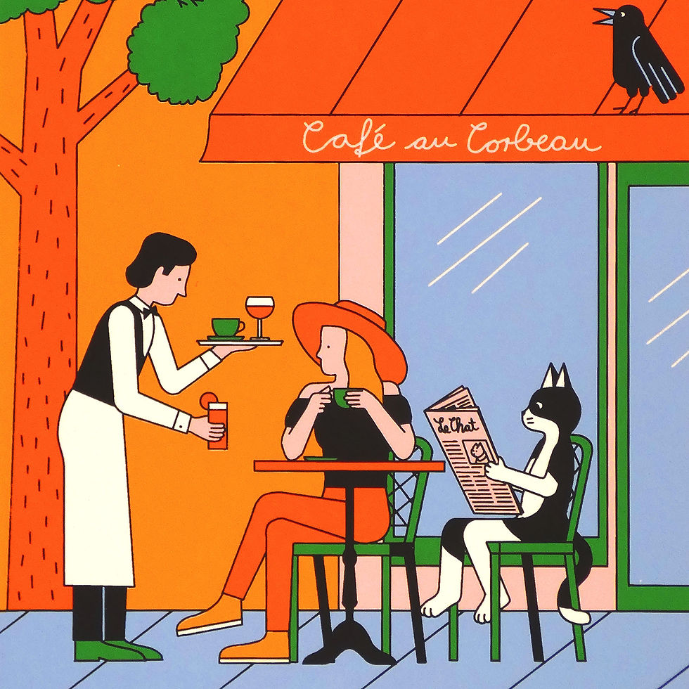 Nana Rausch — Café au Corbeau / Art Print