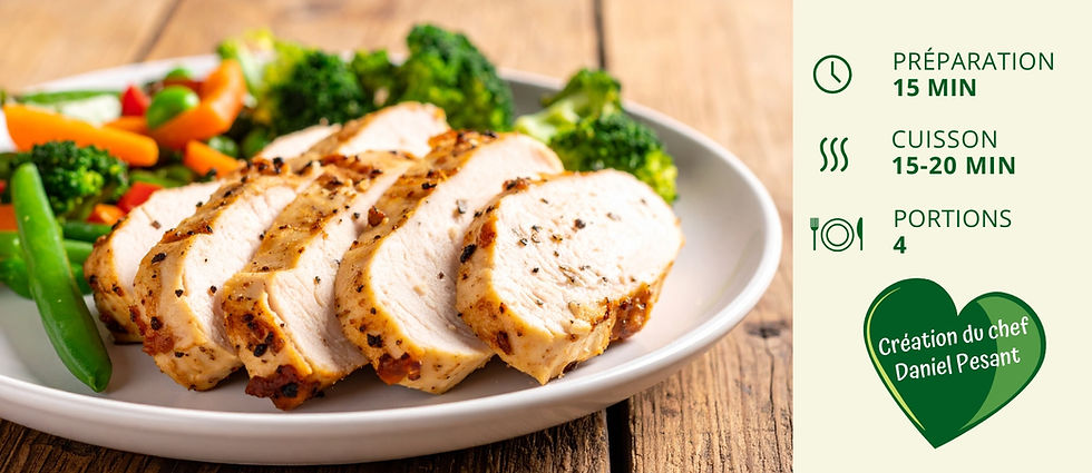 Poitrine de poulet grillée