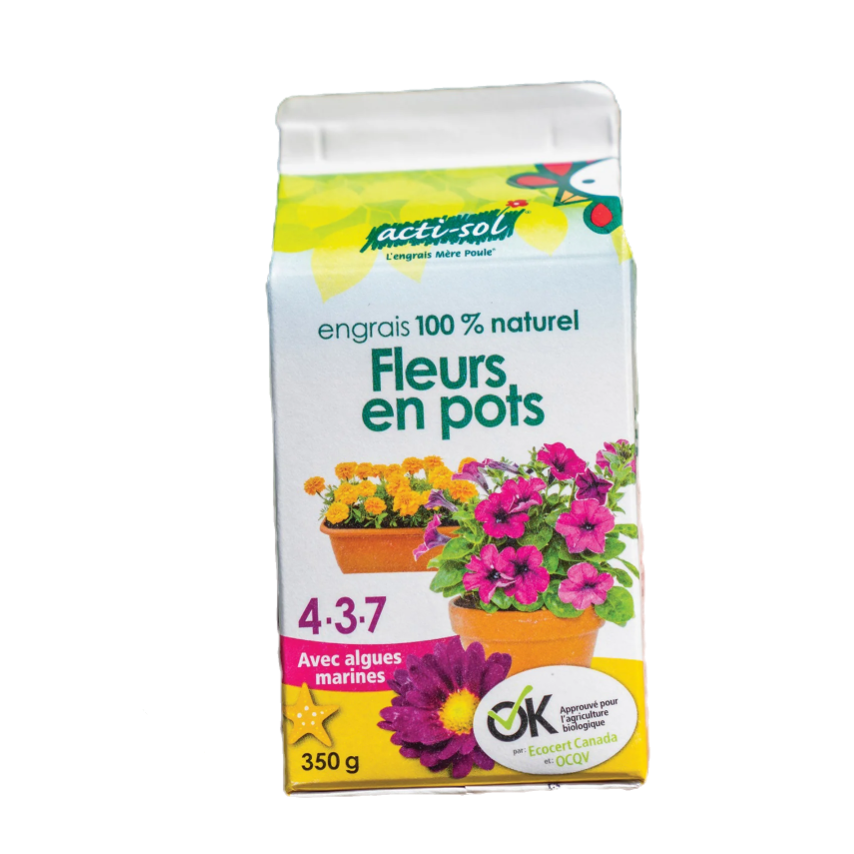Engrais Acti-Sol Fleurs en pots 4-3-7