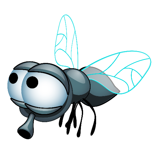Mouche avec de grands yeux illustration