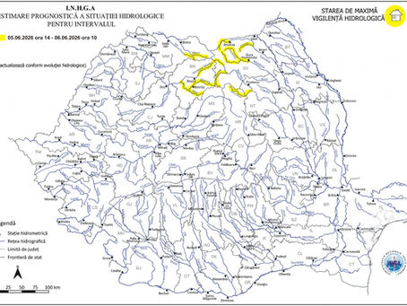 Maramureșul intră sub COD GALBEN de inundații – Viituri și creșteri rapide ale apelor