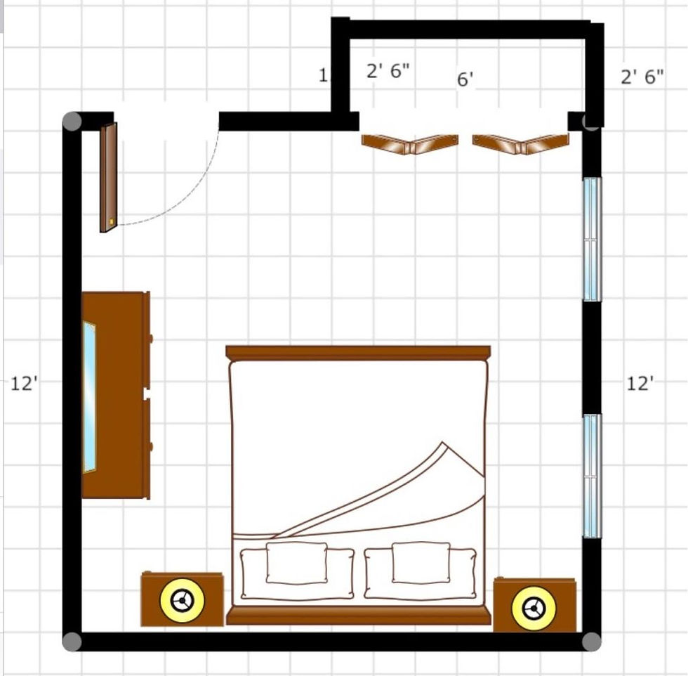 Bedroom Room Plan for the right size Mattress