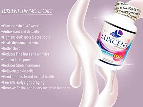 Luxcent New and improved L Glutathione Luminous 60capsules 1800mg | Icee's Beauty Luxcent New and improved L Glutathione Luminous 60capsules 1800mg | Icee's Beauty
