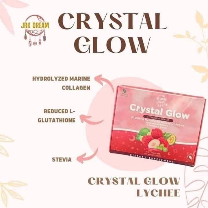 Thumbnail: Crystal Glow Lychee Fruit Extract 50,000mg Hydrolized Marine collagen