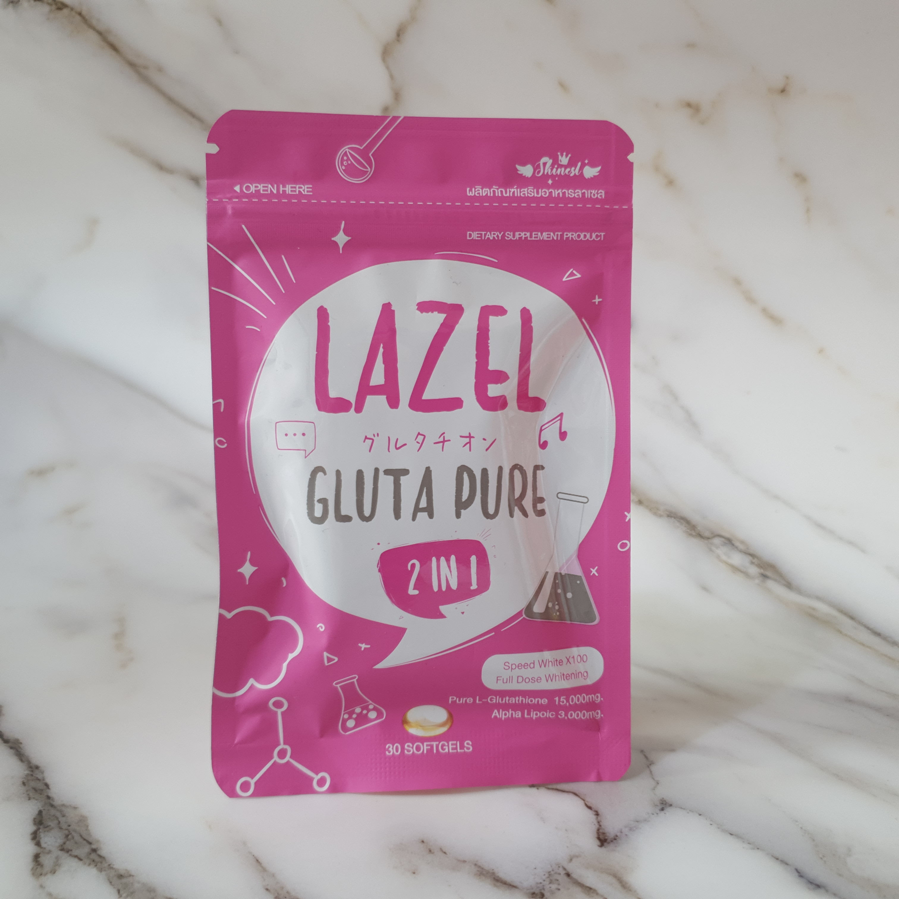 Lazel Gluta Pure 2 in 1 Glutathione Anti Ageing Antioxidants Whitening