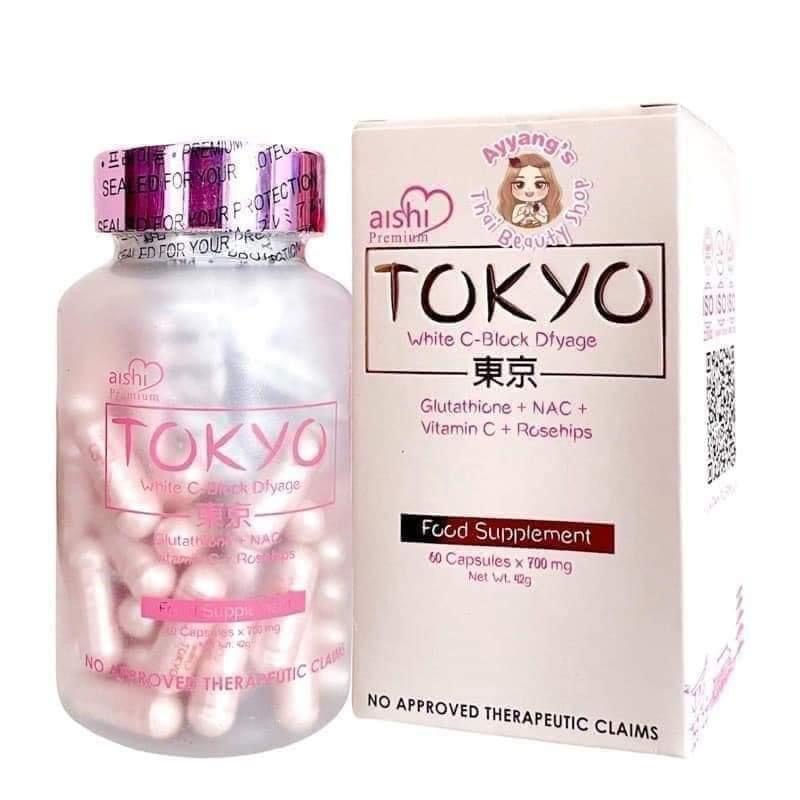 Aishi Premium Tokyo White C-Block Dfyage Glutathione 60 Caps