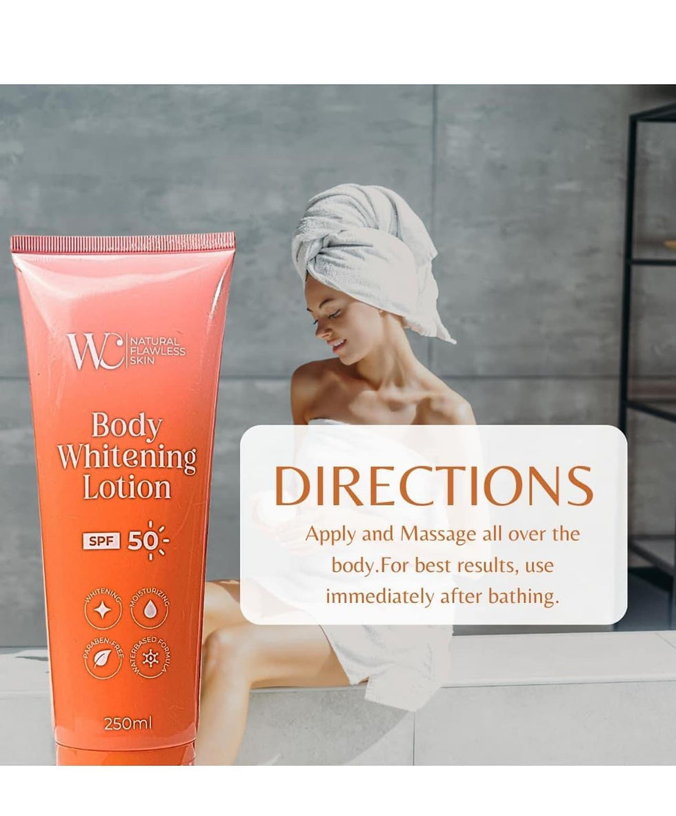 Thumbnail: WC Natural Flawless Skin Body Whitening Lotion Broad Spectrum with SPF50