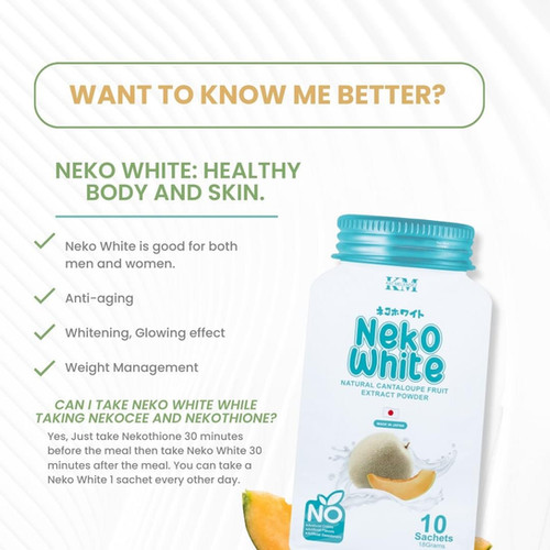 neko glutathione WHITE (Glutathione+Collagen)Cantaloupe Fruit Extract Powder kojic acid face wash benefits for oily skin Swisse Ultiboost Astaxanthin Glutathione Quantity:10 ml