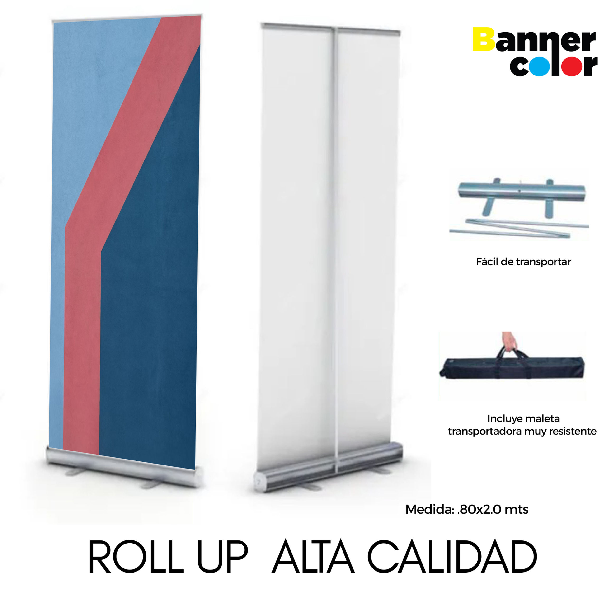 Roll up alta calidad .80x2.0 mts
