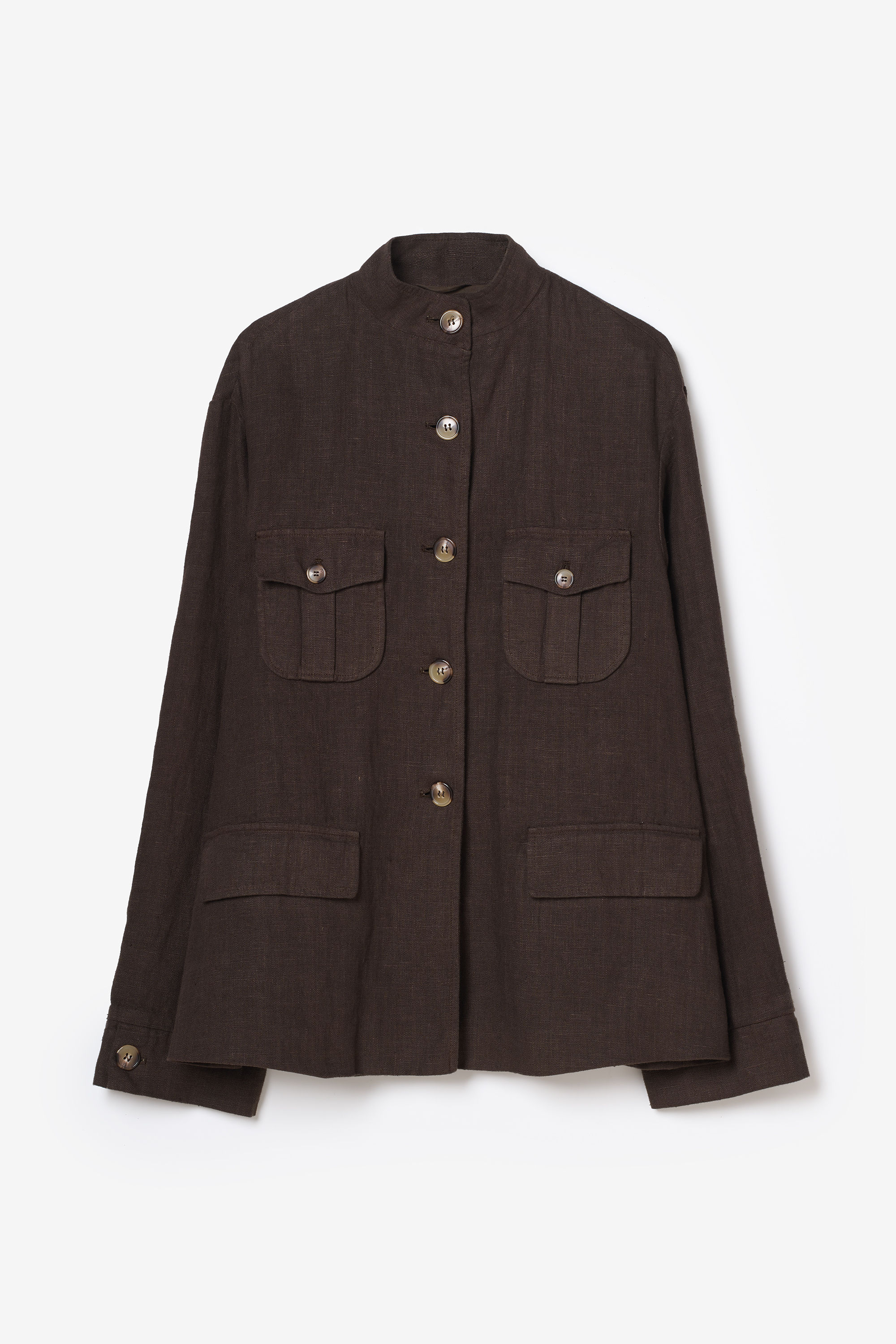 Giacca in lino rustico tinto capo