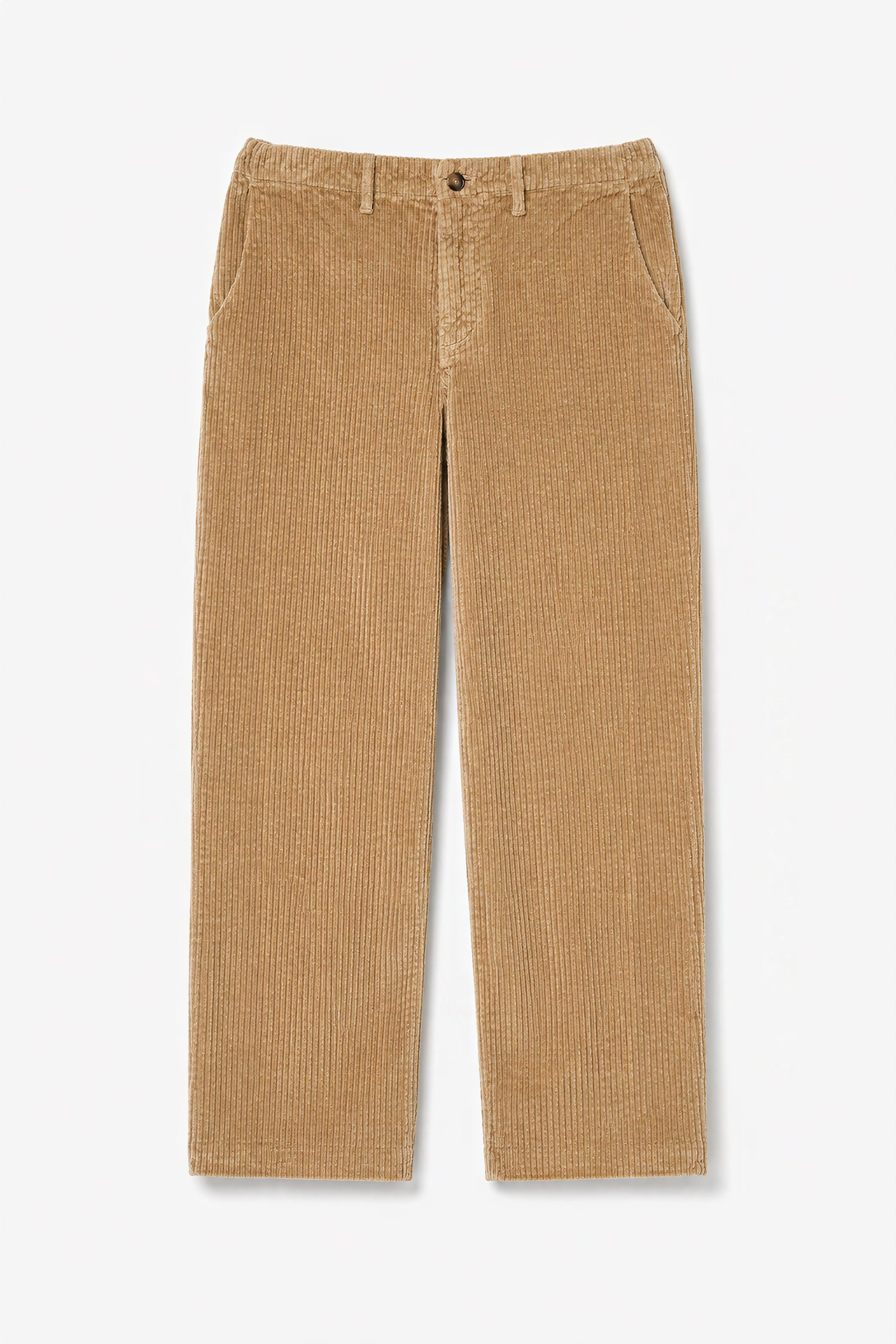 Pantalone in velluto roccia tinto capo stretch beige