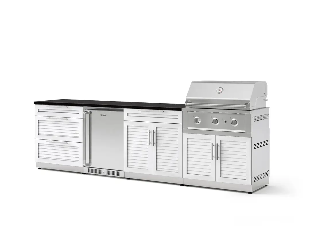 Newage SS White 7PC Outdoor Kitchen Set