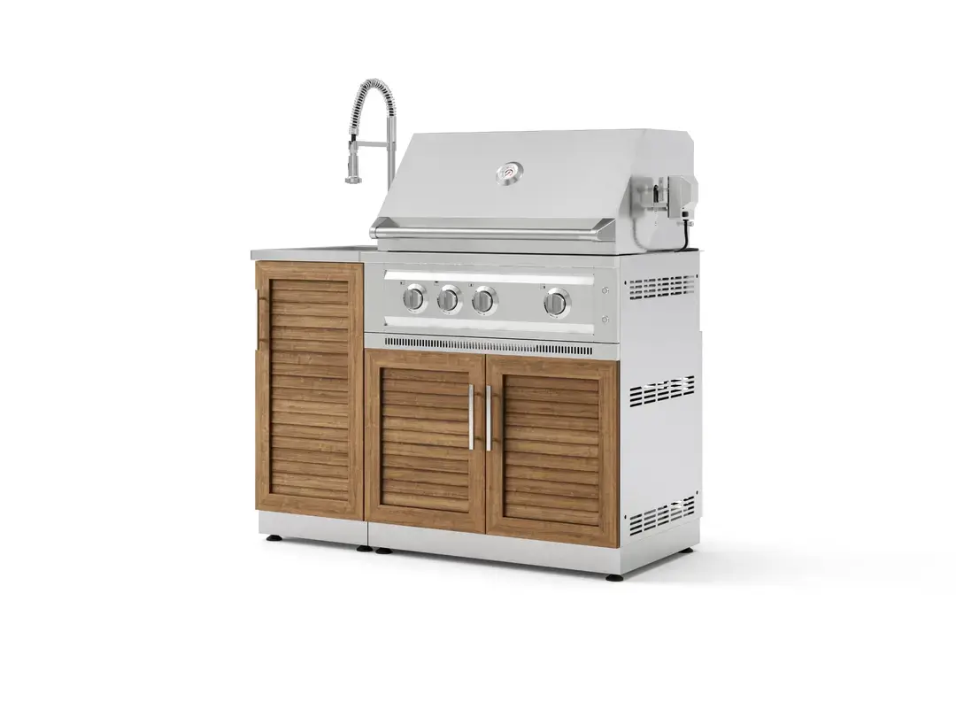 Newage OKC-16GR 3pc Set Chrome 33 Liquid Propane Platinum Grill