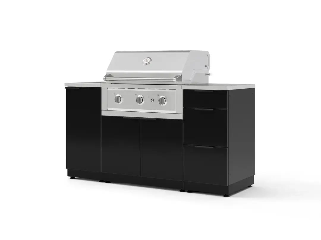 Newage OKC-16 Black Aluminum 5pc Set 33 LP Grill & Sink