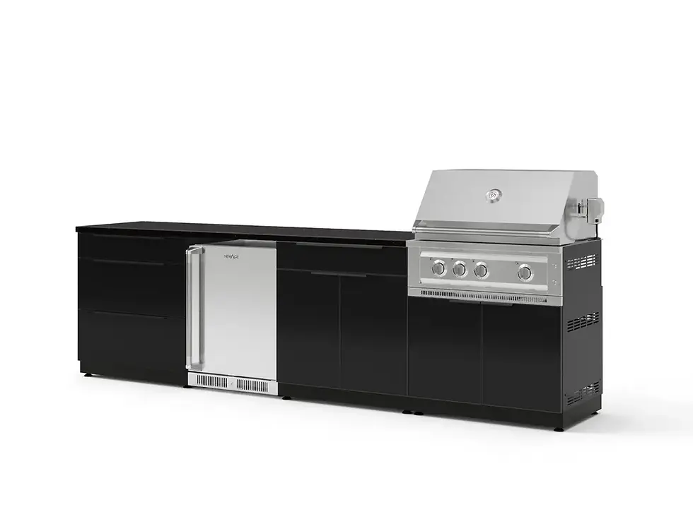 Thumbnail: Newage Aluminum Black 7PC Kitchen with Platinum Grill