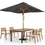 Thumbnail: Rhodes 4 Seater Dining Set with 72 in. Table and Umbrella