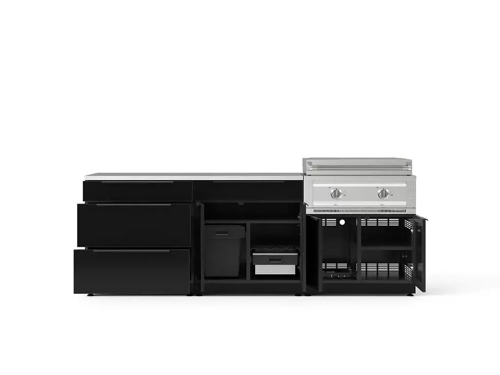 Thumbnail: Outdoor Kitchen AL 5 Pc Set 3 Drawer Bar 33 IGC 33 LP Platinum Griddle
