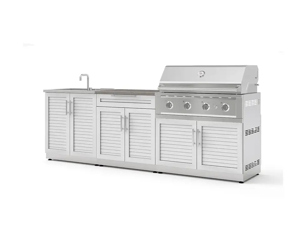 Thumbnail: Newage 5Pc White Natural Gas Grill Set