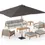 Thumbnail: Lakeside 7 Seater Chat Set with Coffee Table, Side Table and Umbrella