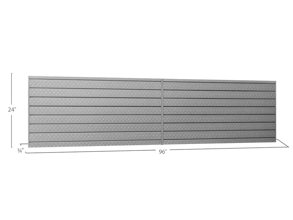 Thumbnail: 16sqft Diamond Plate Slatwall Backsplash Kit